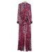 Women's Clothing Women's Retro Geometric Print Lace Up Waist Shirt Two Piece Spring Loose Wide Leg Pants Suit_ecoleips.com