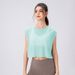 Women's Clothing Yoga Cover Up Women's Hollow Breathable Sleeveless Top Short Loose Running Sports Fitness Cover Up_ecoleips.com