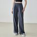 Women's Pants - Wide Leg High Waist Lounge Pants, Breathable & Slim Fit For Casual Wear & Fitness_ecoleips.com