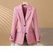 Trendy Oversized Blazer For Women – Korean-Inspired Thickened Casual Suit Jacket (Black/Pink/Green, Sizes S-4XL)_ecoleips.com