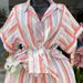 K Women's New Fashionable Lapel Striped Short Sleeved Shirt With Lace Up Wide Leg Shorts Set. No Glasses, Bags, Or Other Accessories_ecoleips.com