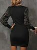 Women's Slim Fit Long Sleeve Dress Sexy Lace Autumn European American Style Clothing For Ladies_ecoleips.com
