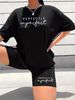 Summer Women's Casual And Fashionable PERFECTLY Letter Print Loose T-shirt+shorts Two-piece Sportswear Suitable For Daily Wear-85_ecoleips.com