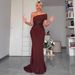 Women's Clothing Women's Elegant Strapless One-Shoulder Mermaid Long Dress Sexy Versatile Long Skirt Fashionable_ecoleips.com
