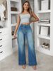 Retro Wide Leg Jeans Loose Fit Mid Waist Straight Leg Pants For Women Sexy Denim Jeans_ecoleips.com