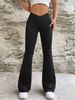 Women's Clothing Women's Casual Sports Pants V Waist Slimming Flare Long Pants Summer Style For Formal & Casual For Women_ecoleips.com