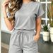 Goods Spring/summer New Short Sleeved Two Piece Set For Women, Fashion Trendy Casual Two Piece Set_ecoleips.com