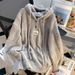 K Lazy Style Hooded Sweatshirt, Women's New Jacket, Knitted Sweater, Long Sleeved Top_ecoleips.com