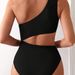 Women's Clothing Solid Color One Shoulder One Piece Swimsuit For Women Sexy Tight Swimsuit_ecoleips.com