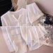 Women's Clothing Plus Size Loose Cotton Wrinkled Shirt Solid Color Large Pocket Top_ecoleips.com
