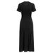K Temperament Socialite Short Sleeved Hollow Threaded Single Breasted Knitted Dress_ecoleips.com