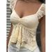 Women's Y2K Semi-Sheer Lace-Shirt/Heart Neckline & Cap Sleeves/Blouse-Compatible Solid Color Stretch Blouse/Suitable_ecoleips.com