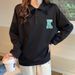 Autumn Korean Style Polo Lapel Long-Sleeved Sweater For Female Students Loose Style Letter Print Top Wholesale_ecoleips.com