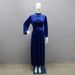 Women's Clothing Saudi Arabia Abaya Robe Velvet Zipper Green Water Drop Diamond Middle Eastern Dress_ecoleips.com