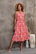 European American Cross-border Spring Summer New Women's Fashion Sleeveless Halter Neck Floral Dress For Wish And_ecoleips.com
