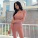 Korean Dongdaemun Slim Fit Sporty Hooded Zipper Short Jacket + High-Waisted Casual Pants Two-Piece Set For Women_ecoleips.com
