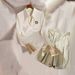Women's Clothing Ladies Say Clothing Fashion High End Tops Niche Unique Unique Cool White Acetate Satin Shirts and Shorts_ecoleips.com