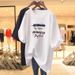 Women's Summer Short Sleeve T-Shirt Hong Kong Style Chic Loose Fit Half Sleeve Bodysuit Top Korean INS Fashion_ecoleips.com