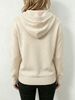Oatmeal Rib Pit Knit Hoodie, Loose Lightweight Breathable Long Sleeve Jumper, Soft Skin-touch Micro Pore Pullover With Hood & Pocket_ecoleips.com
