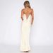 Women's High End Satin Strapless Tie Back Corset Bone Bodycon Pencil Long Maxi Dress_ecoleips.com