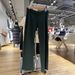 BM Style New Summer American-style Low-waist Women's Drawstring Straight-leg Frayed Hem Casual Sports Wide-leg Pants,_ecoleips.com