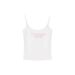 Purely Desirable White Letter Print Camisole For Women, Summer Sweet And Spicy Sexy Bow-tie Inner Top, Short Outerwear_ecoleips.com