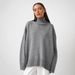 Turtleneck Sweater Women's 2025 Autumn And Winter Explosion Solid Color Turtleneck Knitted Jumper Loose Sweater Women_ecoleips.com