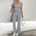 DiYun Foreign Trade Independent Site European American Women's Clothing 2024 Spring/Summer Casual Solid_ecoleips.com