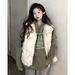 Women's Stand Collar Quilted Vest | Oversized Layering Puffer Gilet For Autumn/Winter | Lightweight Yet Warm_ecoleips.com
