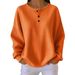 Women's Round Neck Waffle Knit Pullover Loose Top Solid Color Fashion T-Shirt Foreign Trade 2025 Autumn Winter New_ecoleips.com