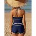 Women's Two-Piece Bikini Set – Adjustable Tied Design & Color-Blocked Style | High-Coverage & Comfortable Fit – Beach, Pool & Vacation Swimwear_ecoleips.com