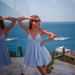 Women's Sexy Backless Halter V Neck Tie Mesh Mini Dress – Casual Beach Resort Summer Gown_ecoleips.com