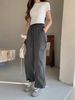 K Thin And Slimming Work Pants For Women, Drawstring High Waisted Wide Leg Pants With Multiple Pockets, Quick Drying Casual Pants_ecoleips.com