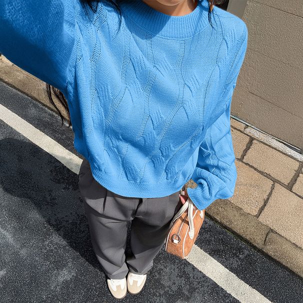 DiYun European And American Casual Simple Style Long-Sleeve Base Shirt Sweater Women's Clothing 2025_ecoleips.com