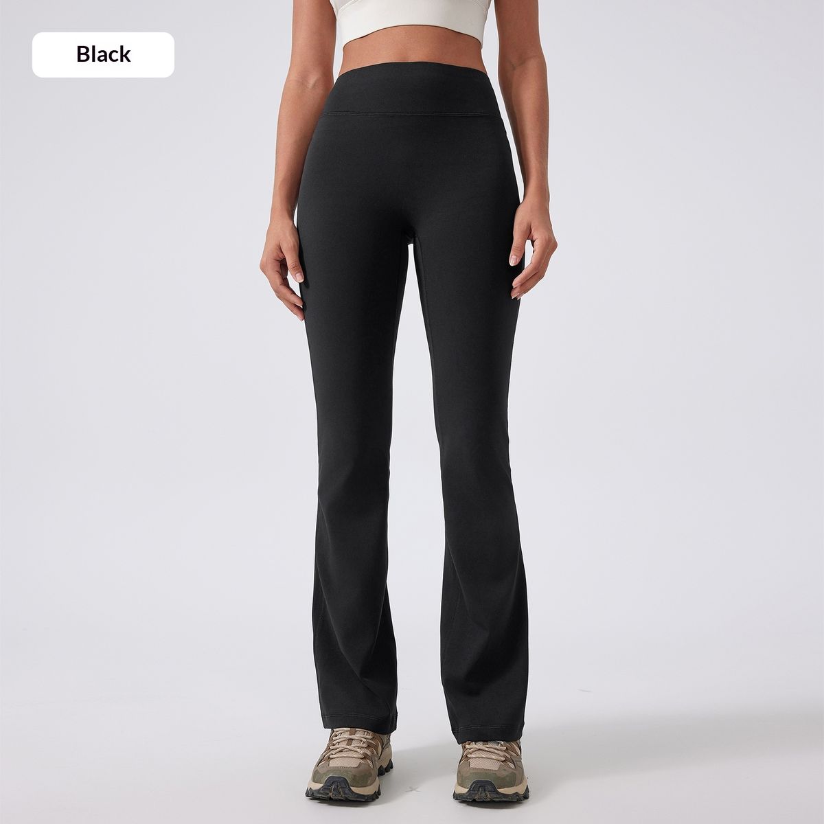 New High Waisted, Figure Flattering, Casual, Sporty, Fitness, No Embarrassing Seams, Butt Lifting, Yoga, Slightly Flared Pants DAW188_ecoleips.com