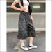 Women's Clothing Women's High-Waisted Wide Leg Cropped Pants Denim Retro Camouflage Straight Mid-Length Summer Style_ecoleips.com