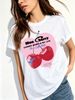 Women Vintage Cherry Pink Heart Graphic T Shirt Casual Crew Neck Short Sleeve Tee Summer Y2K Coquette Aesthetic Top_ecoleips.com