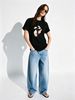 Women Crew Neck Short Sleeve T-Shirt Minimalist One Line Dual Faces Floral Abstract Graphic Casual Summer Basic Daily Top For Ladies_ecoleips.com
