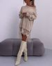 Women's Casual Loose Pullover Sweatshirt Lace Trim Slit Mid Length Fashion Autumn_ecoleips.com