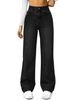 Women's Clothing Stretch Straight Leg Jeans - Comfortable Mid-Rise Denim Pants For Casual & Office Wear (Blue, Light Blue, Black, Khaki, XS/S/M/L/XL)_ecoleips.com