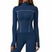 Brushed Yoga Jacket Zipper Windproof Slim Outdoor Sports Running Fitness Clothes Women_ecoleips.com