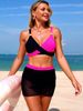 Women's Clothing Two-Piece Swimsuit Sports Bikini Swimwear With Mesh Skirt Regular Fit Polyester Sexy Vacation Style_ecoleips.com