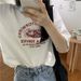 2025 Summer Korean Version Loose Short-sleeved T-shirt Women's Korean Version New Large-size Top Couple Bottoming Shirt_ecoleips.com