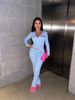 Women's Clothing Autumnal Solid Color Letter Print Hooded Top And Sexy Tight Pants Set Fashion_ecoleips.com
