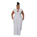 Women's Clothing Sexy Large Size Suspender Lace Elastic Slim Fit Wide Leg Jumpsuit_ecoleips.com