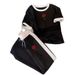 Elegant Floral Print Ladies Two-Piece Set Loose-Fit Rose Short Sleeve Tee And Comfortable Trousers Casual Wear_ecoleips.com