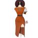 Women's Clothing Women's Knitted High-Slit Bodycon Dress – Stretchy & Flattering Fit (Trendy)_ecoleips.com