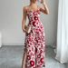 Women's Clothing Spring And Summer Temperament Elegant Twisted Print Suspenders Wide Leg Jumpsuit Long Pants Women's Clothing_ecoleips.com