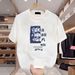 New Cotton Fashion Sense Printing Short-sleeved T-shirt Unisex Men Summer Tide Loose Hundred Tops_ecoleips.com