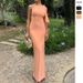 Hot-Selling Women's Fashion 2025 Summer New Fashionable Elegant One-Shoulder Ribbon Solid Color Dress Wholesale_ecoleips.com